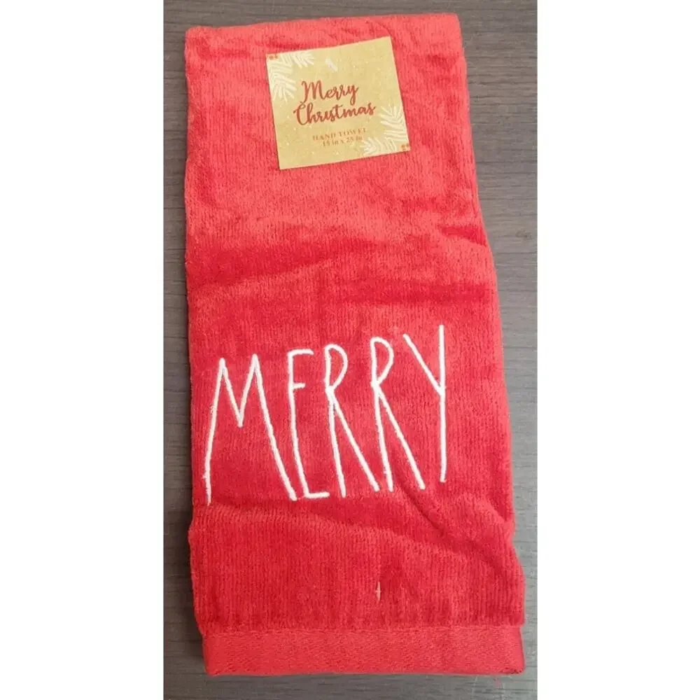 (2) Merry Christmas Hand Towel (Merry)